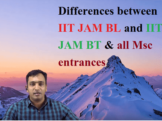 IIT JAM BL and IIT JAM BT